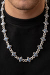 Clover Bule infinity Iced Chain Necklace